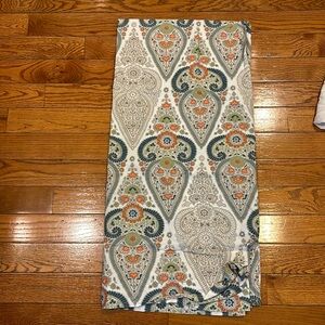 Pottery Barn GISELA Paisley Medallion Shower Curtain - Orange, Blue, Cream, Grey